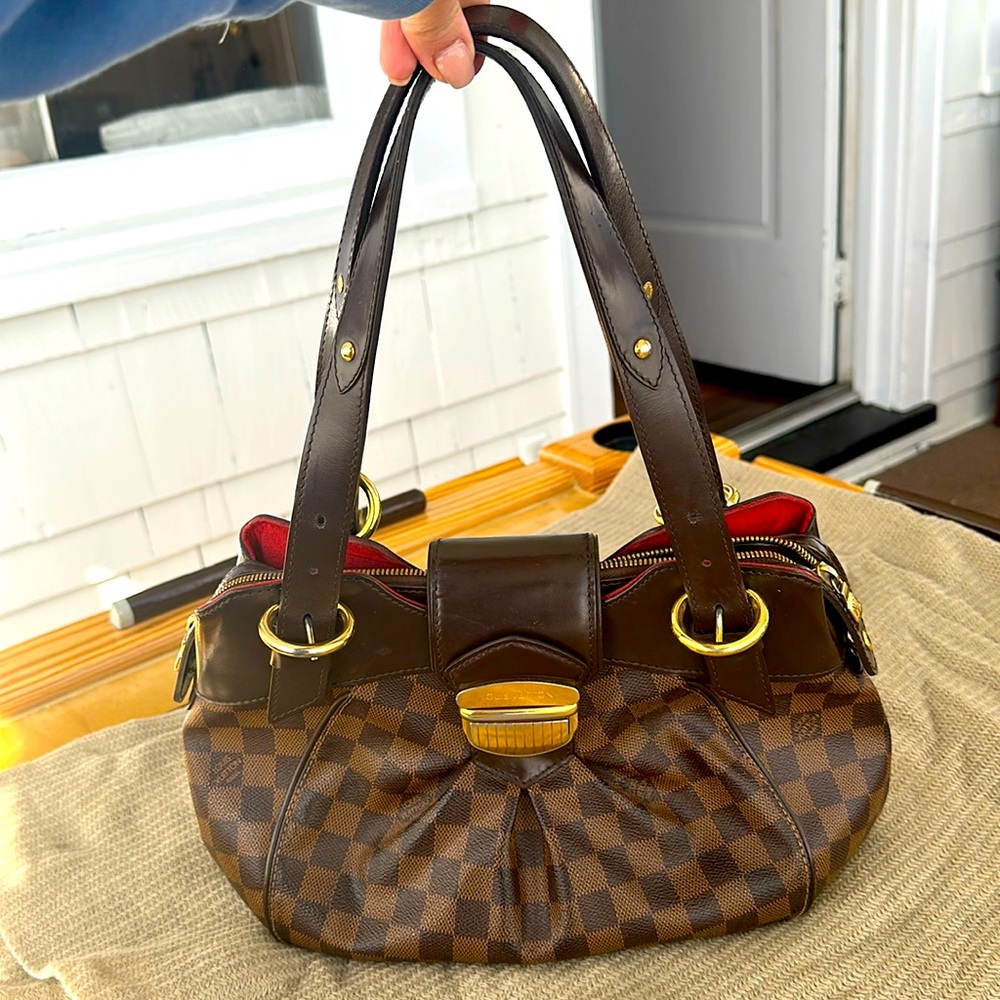Louis Vuitton Damier Ebene Sistina PM Shoulder Bag